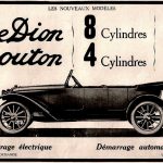 De Dion Bouton 4 et 8 cylindres decapotable Pub papier de 1919- 8 cylindres