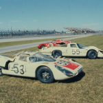 24h de Daytona 1968 Porsche et Ferrari after Crash 3 Eric Della Faille- Vic Elford