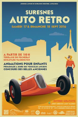 Le Anciennes avec Vue sur Paris au Suresnes Auto Retro 2016