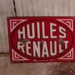 Vente Perigord Enchères Plaque Emaillée Huiles Renault-