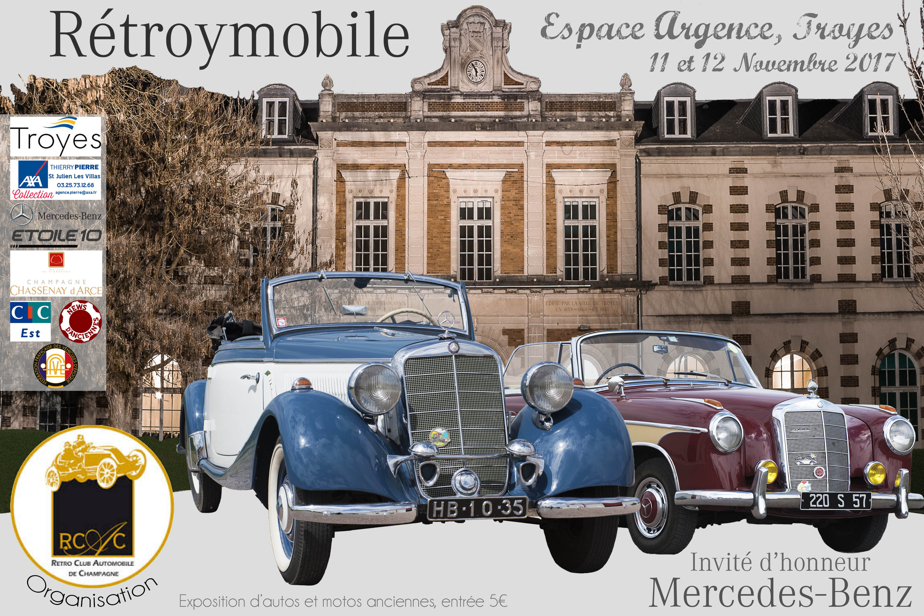 Les Mercedes s’exposeront à Troyes pour Rétroymobile 2017