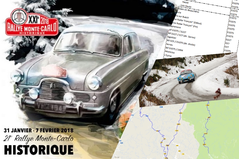 Guide du Rallye Monte Carlo Historique 2018, le parcours, les horaires et les engagés