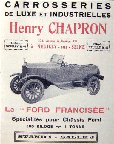 Ford T par Chapron- Chapron
