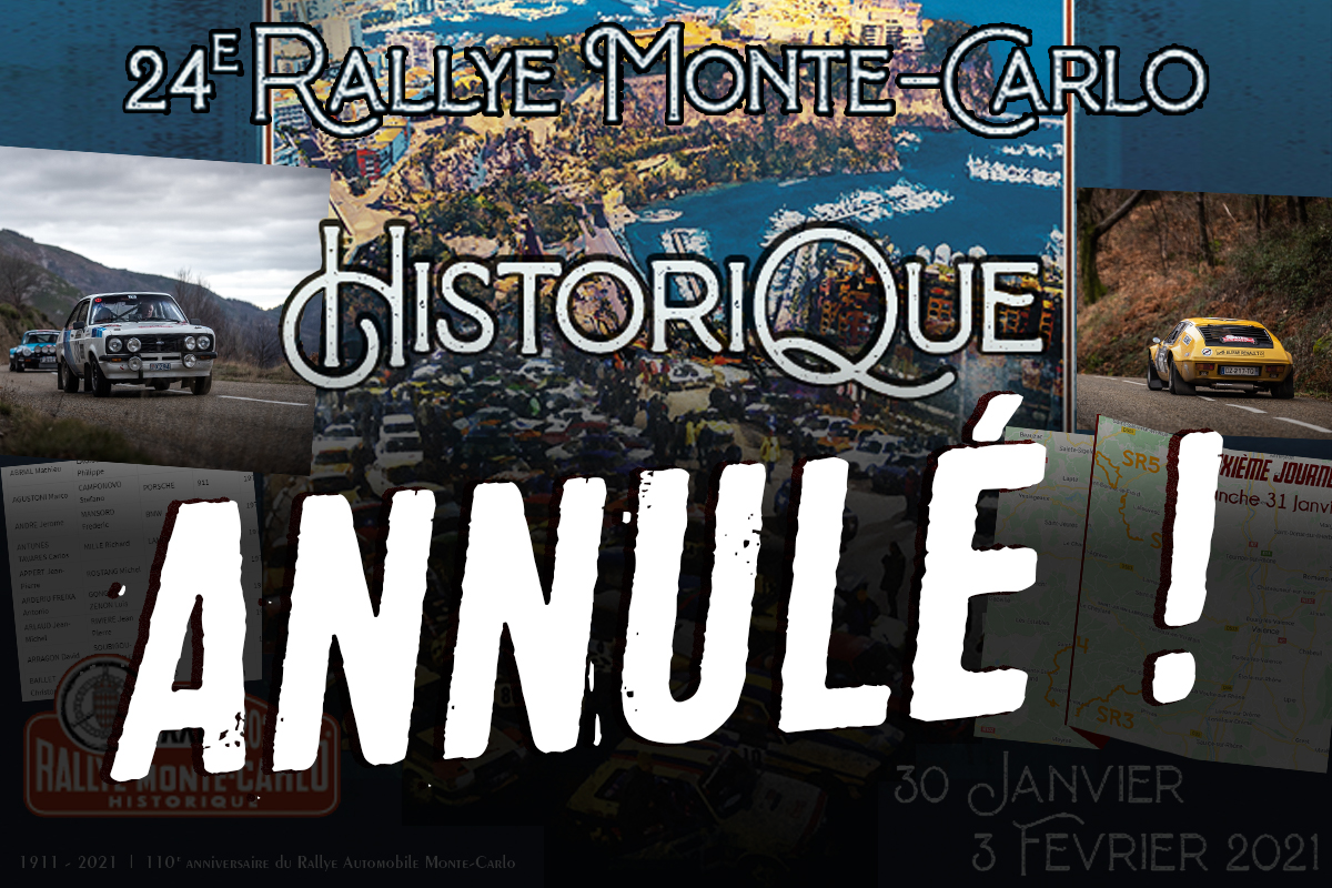 [MAJ] Le Rallye Monte-Carlo Historique 2021 est annulé !