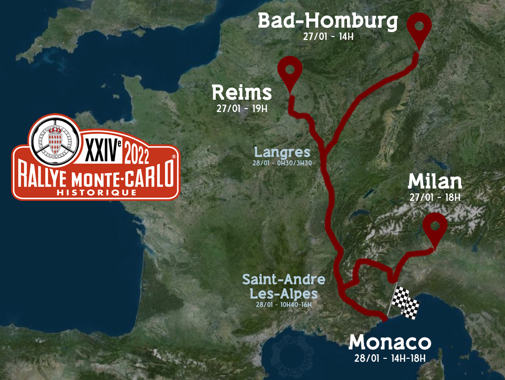 Guide du Rallye MonteCarlo Historique 2022, parcours, horaires et