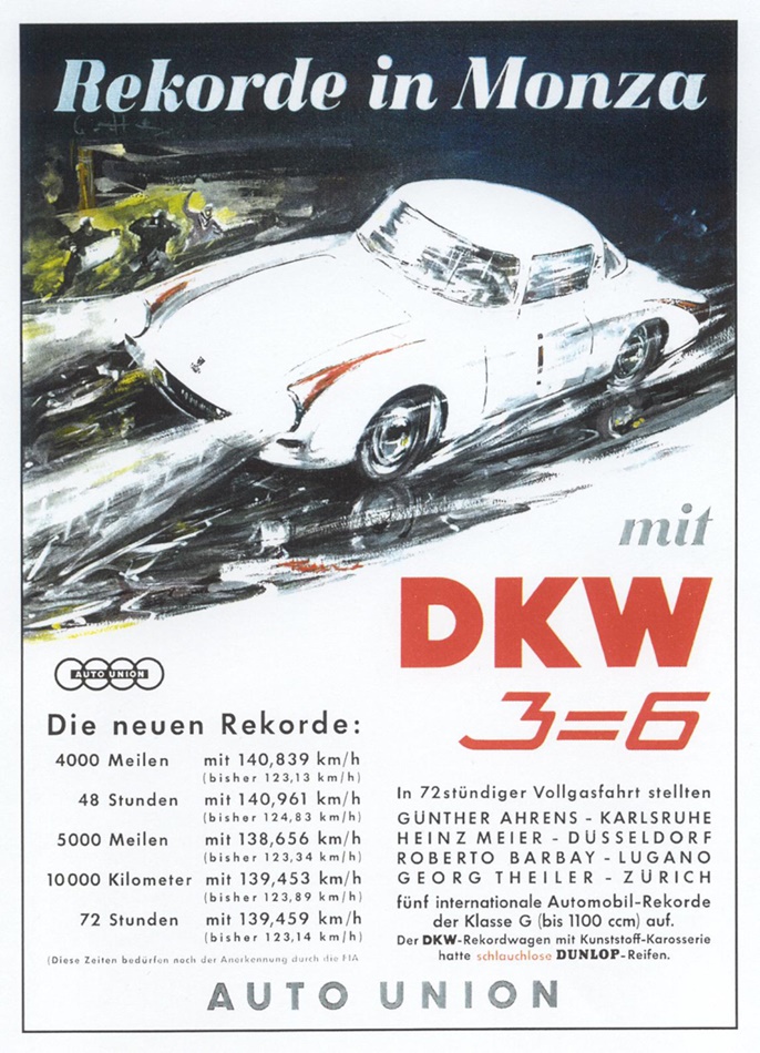 Records DKW Monza- DKW Monza