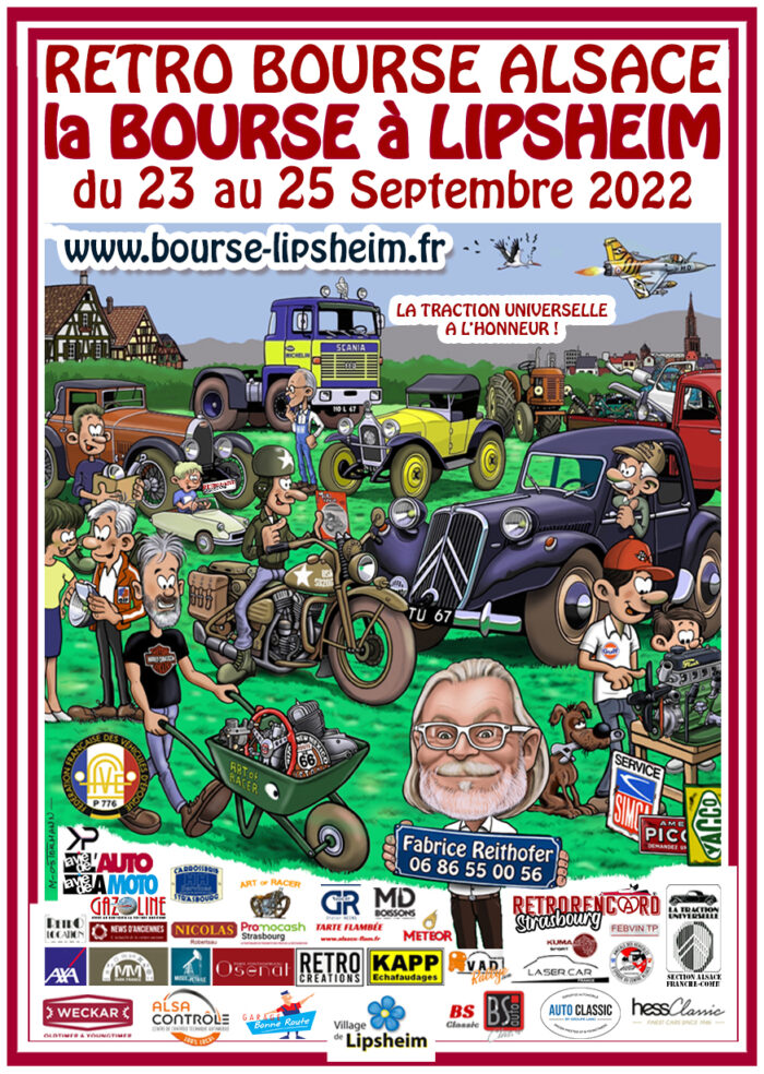 Affiche Retro Bourse Alsace a Lipsheim-