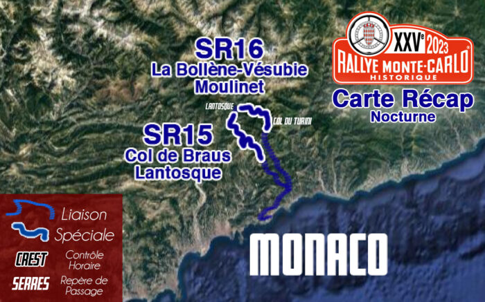 Carte Rallye Monte Carlo Historique 2023 Nocturne 1- Rallye Monte-Carlo Historique 2023