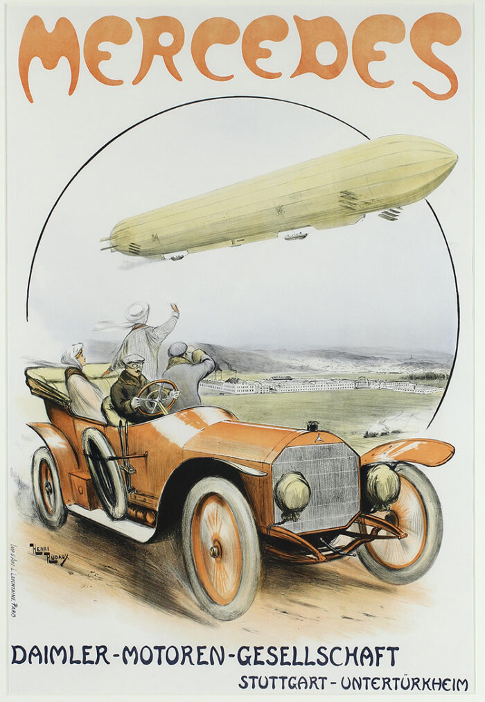 286 6362 Henri Rudeaux Mercedes Daimler Motoren 1910 Trimmed-