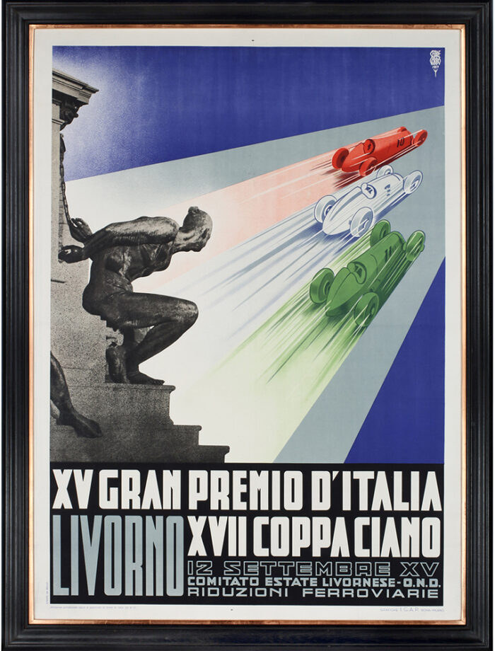 297 F0284 XV Gran Premio DItalia XVII Coppa Ciano Livorno Poster 1937 1-
