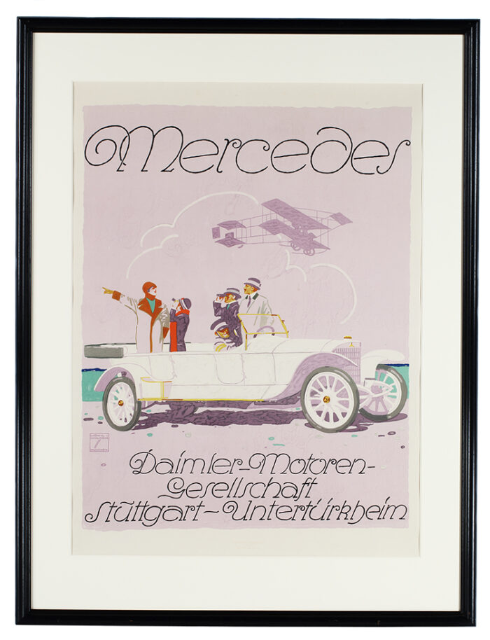 319 F0307 Mercedes Daimler Motoren Poster 1914 1-