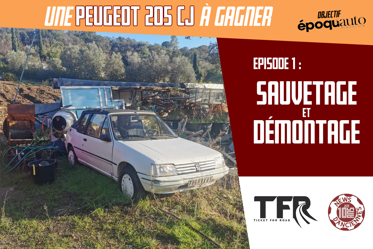 Une Peugeot 205 CJ à gagner, ep.1 : sauvetage et démontage