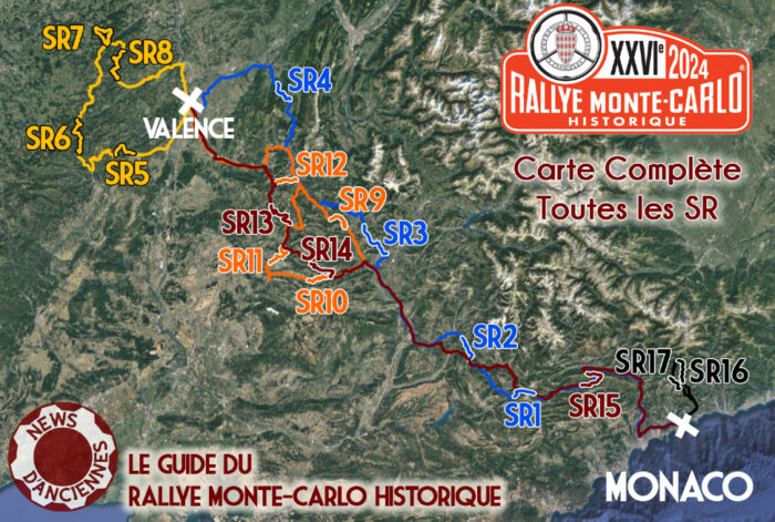 Guide du Rallye Monte Carlo Historique 2024 Carte Complete par News dAnciennes- Rallye Monte-Carlo Historique 2024