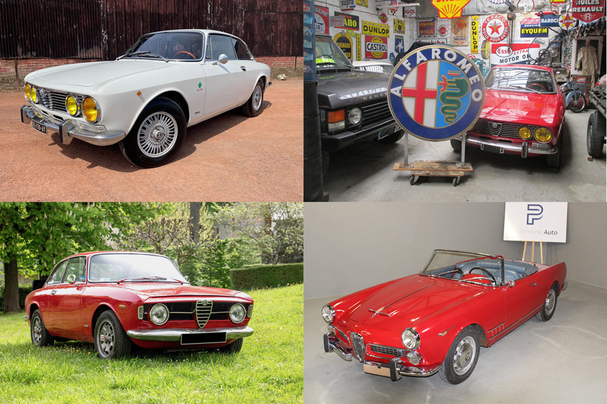 4 petites annonces de voitures anciennes spécial Alfa