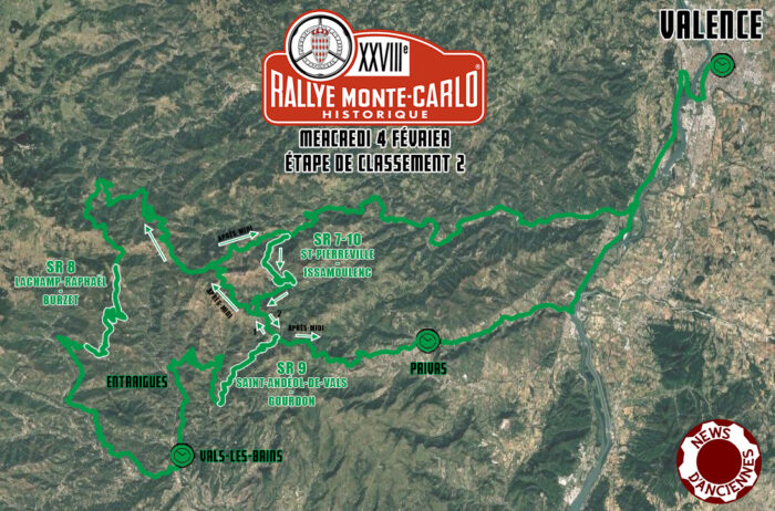 Carte Recapitalative de la deuxieme journee du Rallye Monte Carlo Historique 2026- Monte-Carlo Historique 2026