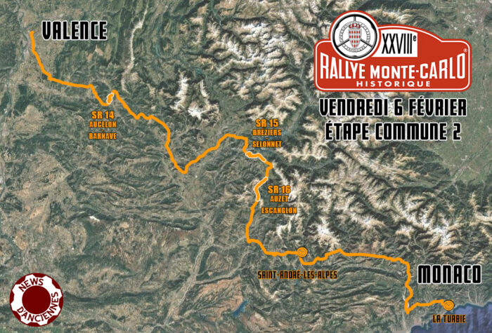 Carte Recapitalative de la quatrieme journee du Rallye Monte Carlo Historique 2026- Monte-Carlo Historique 2026