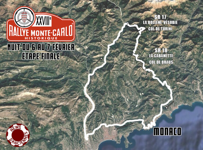 Carte Recapitalative de letape finale du Rallye Monte Carlo Historique 2026- Monte-Carlo Historique 2026