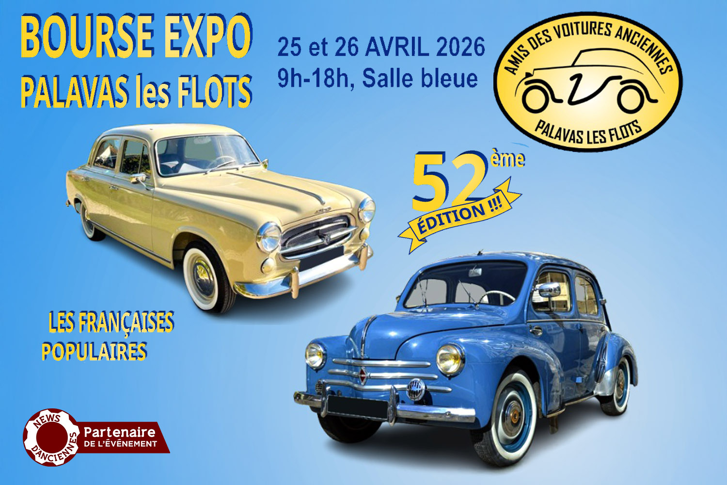 1000 voitures anciennes attendues à la Bourse Expo de Palavas les Flots